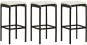 Barové stoličky s poduškami 3 ks hnedé polyratan, 313442 - Barová stolička