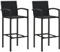 Barové stoličky 2 ks černé polyratan, 313452 - Barová židle
