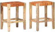 Barové stoličky 2 ks hnědé pravá kůže 60 cm, 321831 - Barová židle