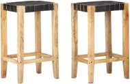 Barové stoličky 2 ks černé pravá kůže 75 cm, 321835 - Barová židle