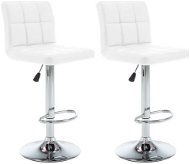 Barové stoličky 2 ks biele umelá koža, 323633 - Barová stolička