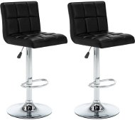 Barové stoličky 2 ks čierne umelá koža, 323634 - Barová stolička