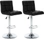 Barové stoličky 2 ks čierne umelá koža, 323634 - Barová stolička