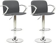 Barové stoličky 2 ks sivé umelá koža, 324705 - Barová stolička