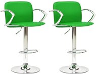 Barové stoličky 2 ks zelené umelá koža, 324709 - Barová stolička