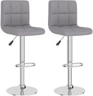 Barová židle Barové židle 2 ks světle šedé textil, 334239 - Barová židle