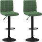 Barové stoličky 2 ks tmavě zelené samet, 334308 - Barová židle