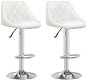 Barové stoličky 2 ks bílé umělá kůže, 335179 - Barová židle