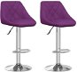 Barové stoličky 2 ks fialové umělá kůže, 335187 - Barová židle