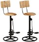 Barové stoličky 2 ks masívne mangovníkové drevo, 338218 - Barová stolička