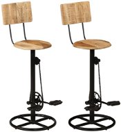 Barové stoličky 2 ks masívne mangovníkové drevo, 338218 - Barová stolička