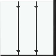 SHUMEE Skladací sprchovací kút s 3 panelmi ESG 130 × 138 cm čierny - Sprchová zástena