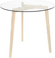 SHUMEE priehľadný 80 cm tvrdené sklo - Jedálenský stôl