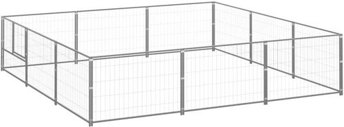 SHUMEE stříbrný 9 m2 ocel, 3082135 - Kotec pro psa - Hlavní obrázek