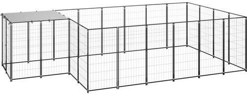 SHUMEE černý 8,47 m2 ocel, 3082206 - Kotec pro psa - Hlavní obrázek