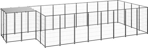 SHUMEE černý 10,89 m2 ocel, 3082207 - Kotec pro psa - Hlavní obrázek