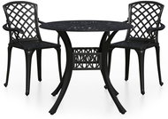 3dílný bistro set litý hliník černý, 3070584 - Zahradní nábytek