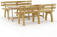 3-dielna záhradná jedálenská súprava impregnované borovicové drevo, 3096605 - Záhradný nábytok