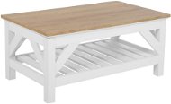 BELIANI barva světlého dřeva s bílou SAVANNAH - Konferenční stolek