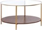 BELIANI so sklenenou doskou zlatý/tmavé drevo 80 cm LIBBY - Konferenčný stolík