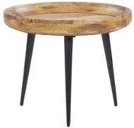 BELIANI světlé dřevo s černou EDNA - Konferenční stolek