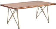 BELIANI ze světlého akáciového dřeva se zlatou RALEY - Konferenční stolek