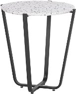 Malý BELIANI kulatý terrazzo / černý ? 50 cm VALERA - Konferenční stolek