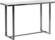 Skleněný BELIANI efekt bílého mramoru / stříbrná PLANO - Konzolový stolek