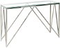 Skleněný BELIANI stříbrný WESO - Konzolový stolek