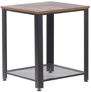 Boční BELIANI z tmavého dřeva s černým ASTON - Odkládací stolek