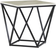BELIANI MALIBU bílý a černý mramorový efekt - Odkládací stolek