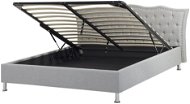 BELIANI postel s úložištěm Chesterfield METZ 160 × 200 cm, šedá - Postel