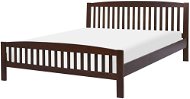BELIANI postel CASTRES 160 × 200 cm, dřevěná, tmavá - Postel