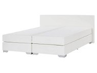 BELIANI postel PRESIDENT 160 × 200, kožená, bílá - Postel