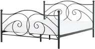 BELIANI postel s rámem DINARD 160 × 200 cm, kovová, černá - Postel