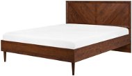 BELIANI postel MIALET 140 × 200 cm, tmavé dřevo - Postel