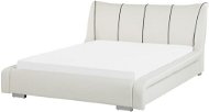 BELIANI postel NANTES 140 × 200 cm, kožená, bílá - Postel