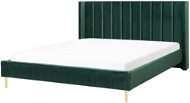 BELIANI postel VILLETTE 160 × 200 cm, sametová, zelená - Postel