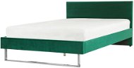 BELIANI postel BELLOU 140 × 200 cm, sametová, zelená - Postel