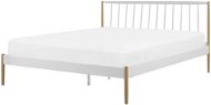 BELIANI postel MAURS 140 × 200 cm, kovová, bílo hnědá - Postel