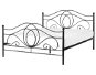 BELIANI postel LYRA 140 × 200 cm, kov, černá - Postel