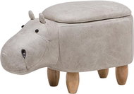 Světle šedá BELIANI hrošík HIPPO - Stool