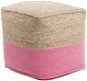 Puff BELIANI puff rózsaszín 44 × 44 cm KIRAMA - Taburet