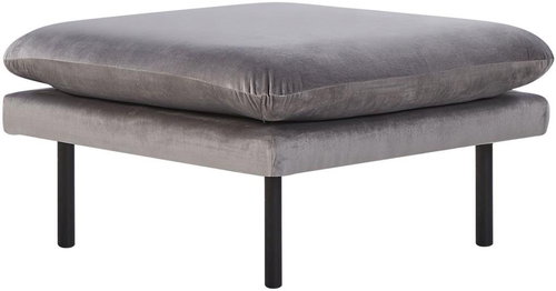 Sametový šedý BELIANI VINTERBRO - Taburet - Main image