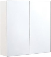 BELIANI zrcadlová 60 × 60 cm bílo stříbrná NAVARRA - Koupelnová skříňka