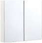 BELIANI zrkadlová 80 × 70 cm bielo strieborná NAVARRA - Kúpeľňová skrinka
