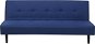Modrá čalouněná rozkládací BELIANI pro 3 osoby VISBY - Pohovka