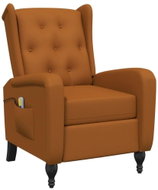 Shumee polohovací hnědé samet, 329360 - Massage Chair