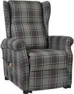 Shumee zvedací polohovací křeslo šedé textil, 329471 - Massage Chair