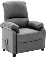 Shumee polohovací světle šedé textil, 3073852 - Massage Chair